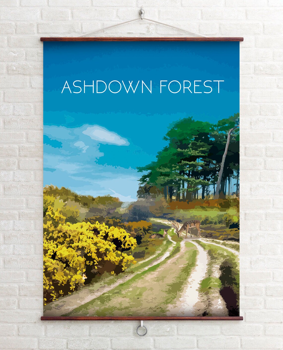 Ashdown Forest Vintage Travel Poster, English Countryside - Image 4