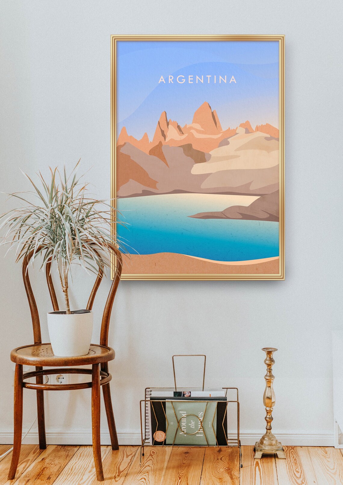 Argentina Patagonia Mount Fitz Roy Glacial Lake Peaks Poster - Image 2