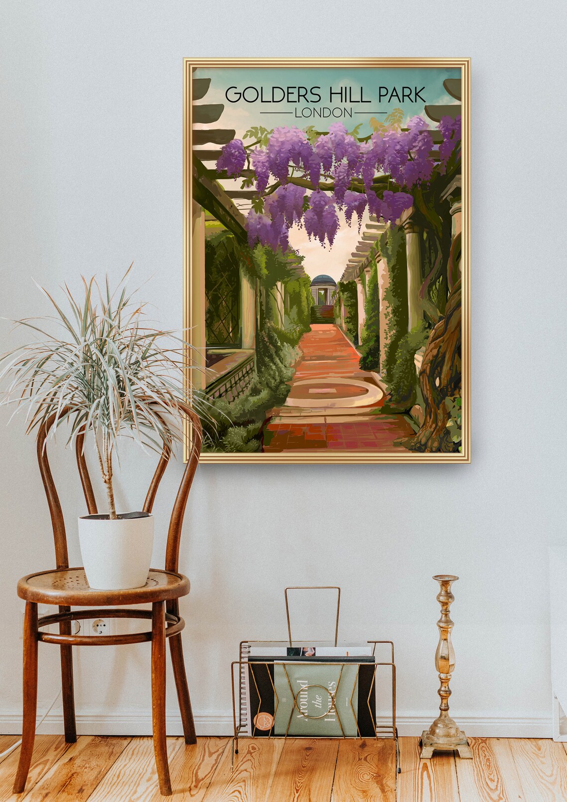 Golders Hill Park London Travel Poster Print - Image 2