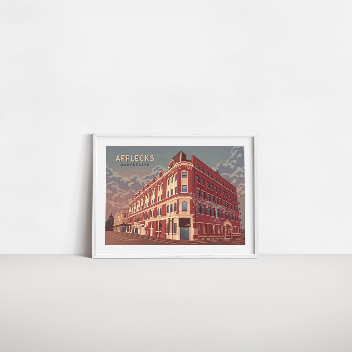 Afflecks Manchester Northern Quarter Red Brick Landmark Poster - Image 2