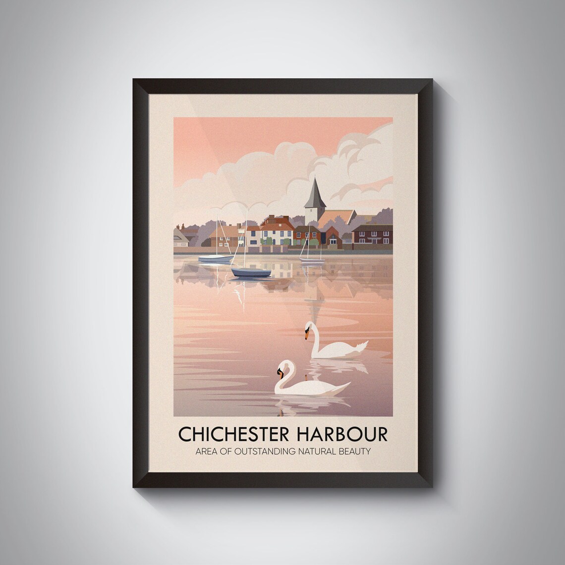 Chichester Harbour AONB Vintage Travel Poster