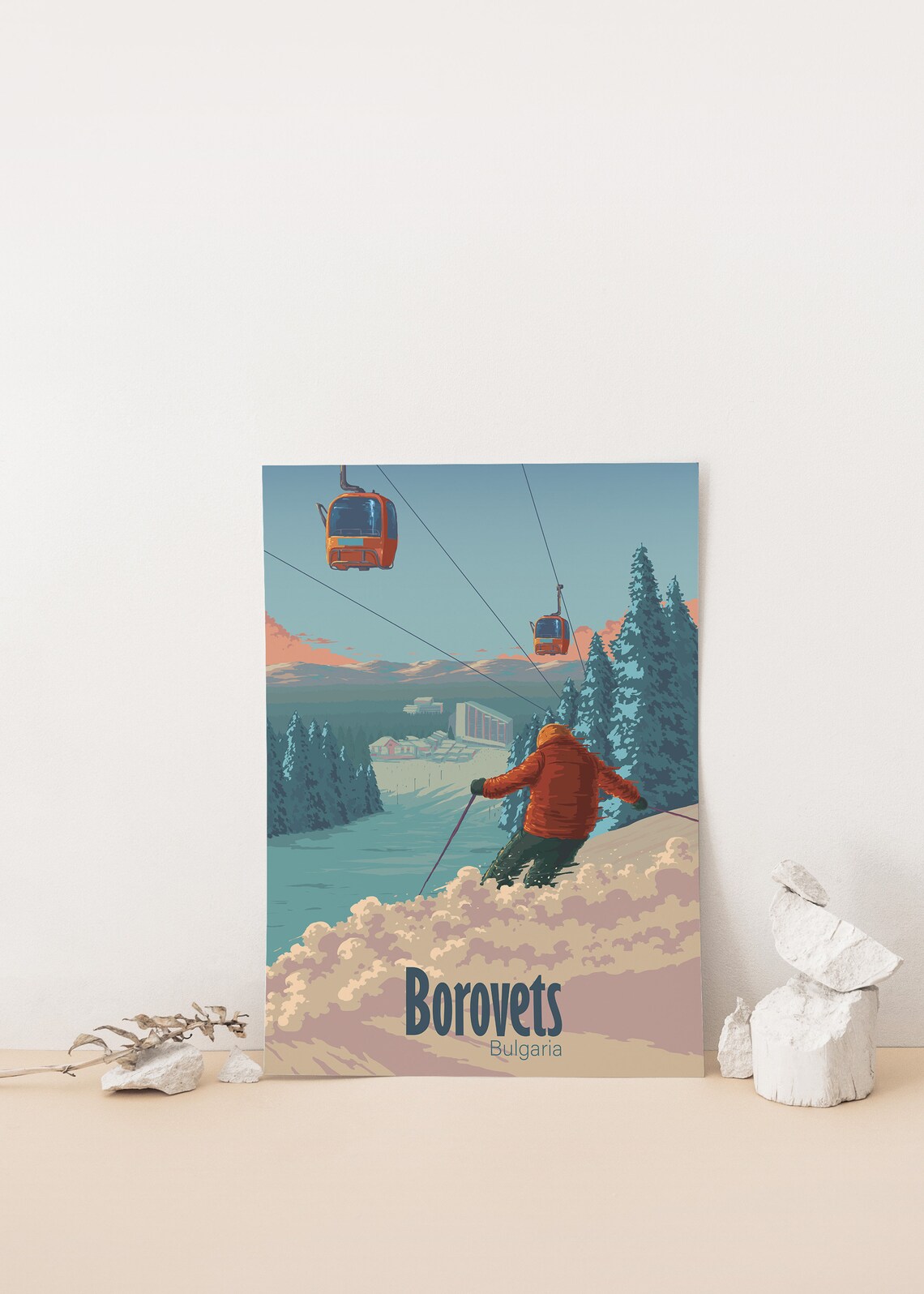 Borovets Ski Resort Travel Poster, Rila Mountains - Image 4