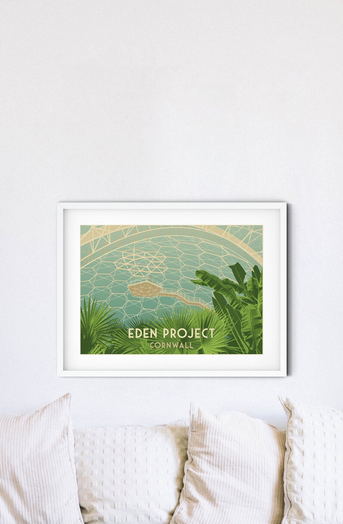 Eden Project Cornwall Botanical Travel Poster - Image 2