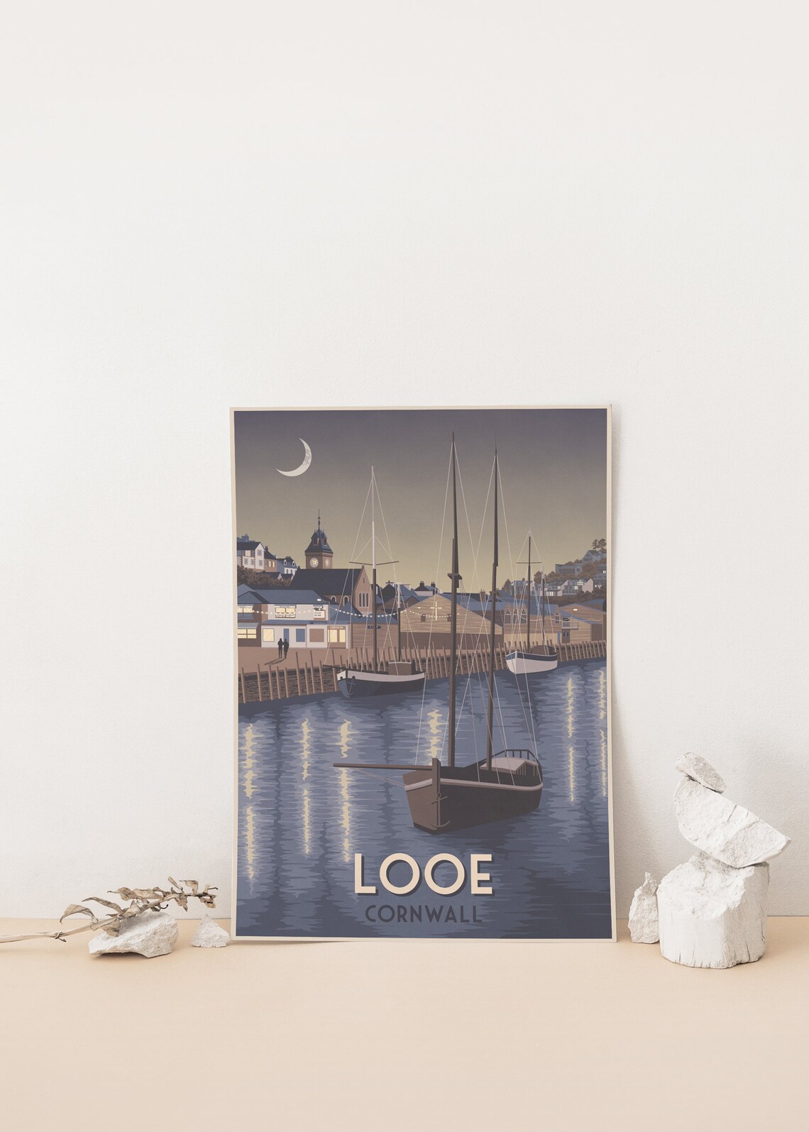 Looe Cornwall Vintage Travel Poster Print - Image 4