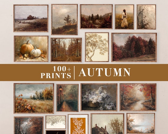Vintage Fall Gallery Wall Set, Farmhouse Art Print