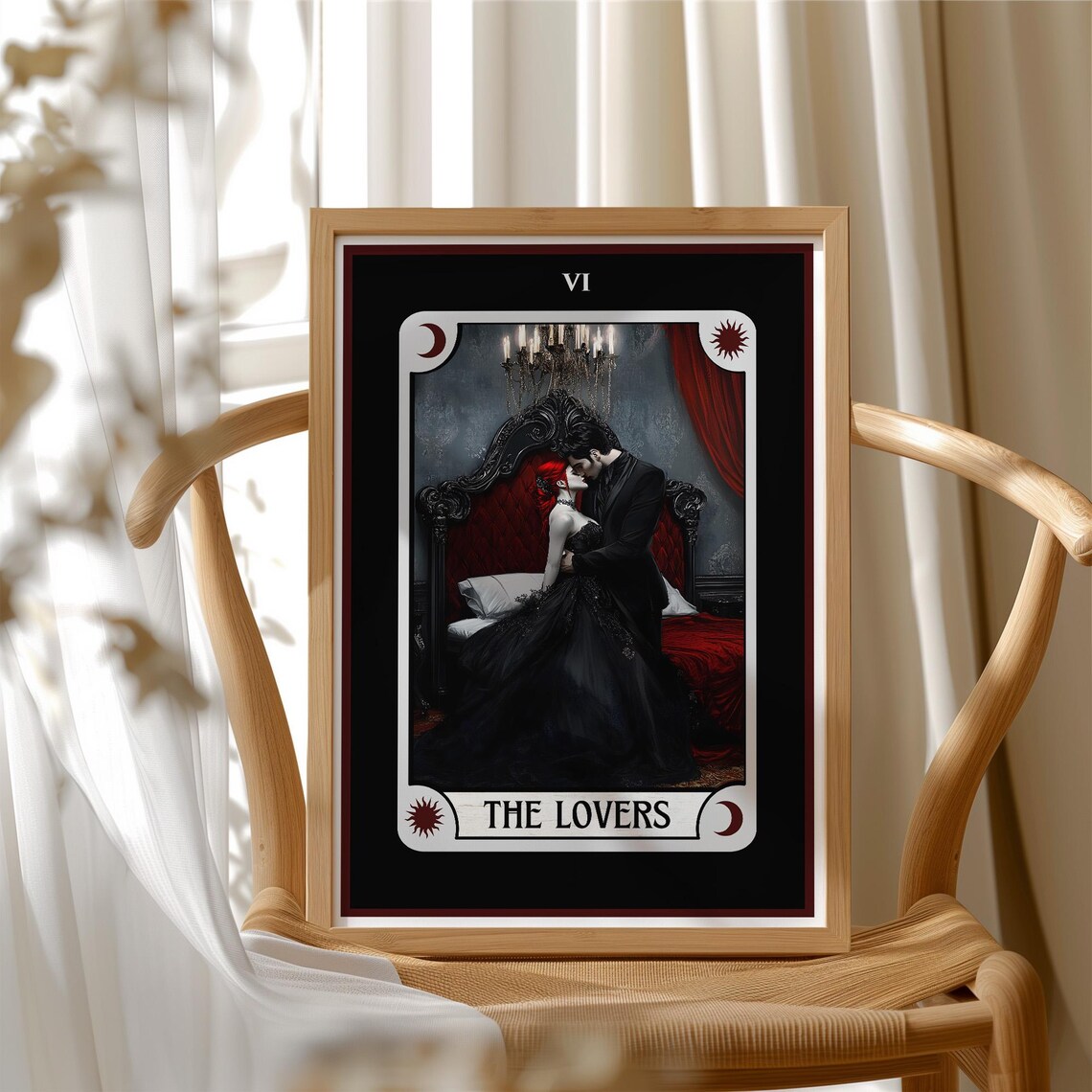 Dark Romance Vampire Lovers Tarot, Gothic Bedroom Art - Image 5