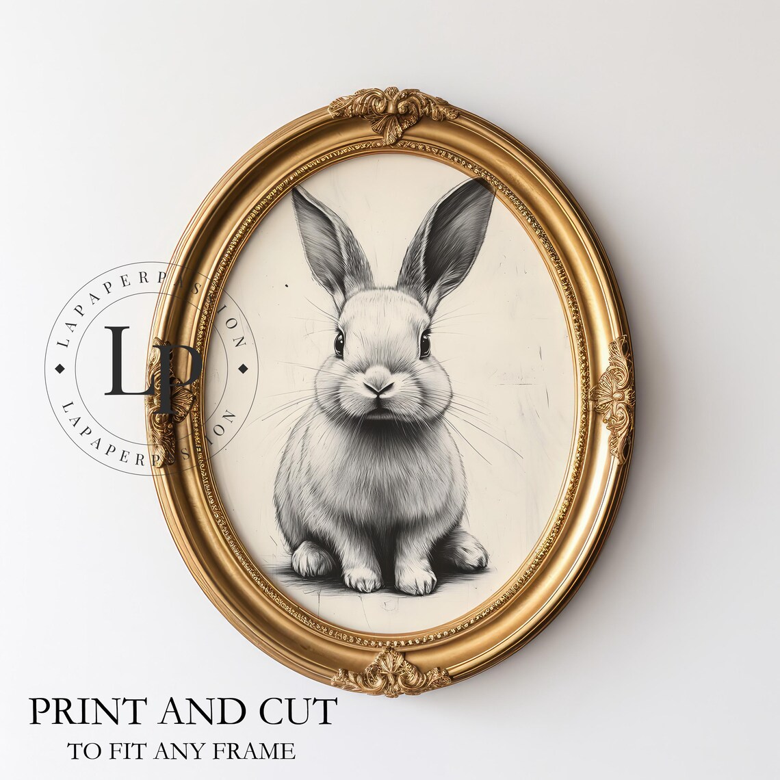 Vintage Easter Bunny Poster, Rustic Farmhouse Decor - Image 5