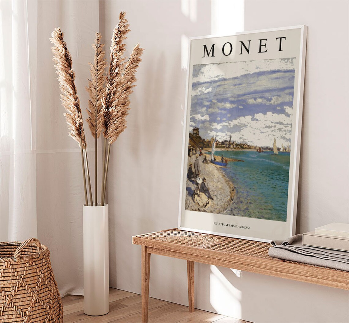Claude Monet Exhibition Poster, Floral Garden Scenery - Image 3