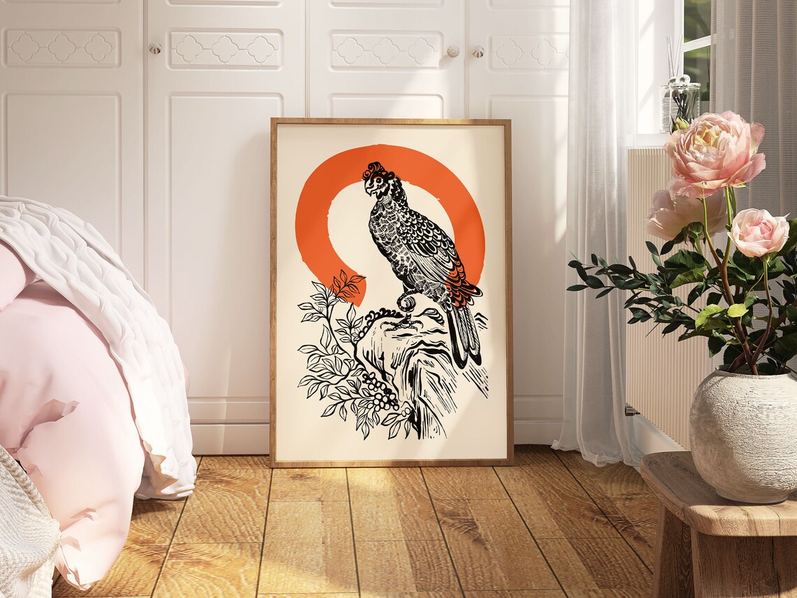Japanese Bird Vintage Illustration, Poster Print - Image 2