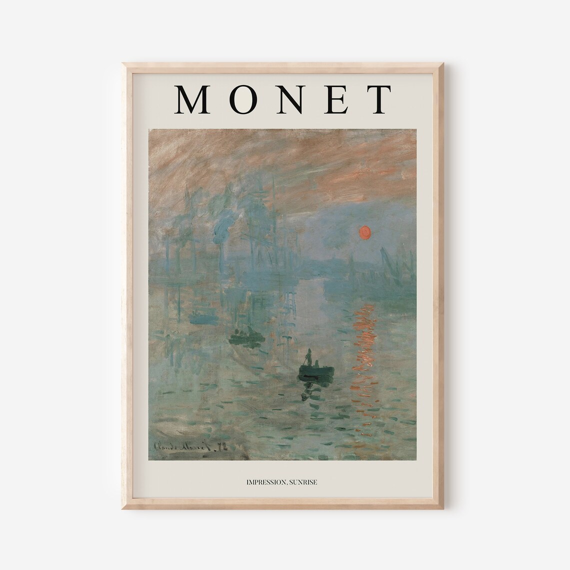Claude Monet Exhibition Poster, Floral Garden Scenery - Image 2