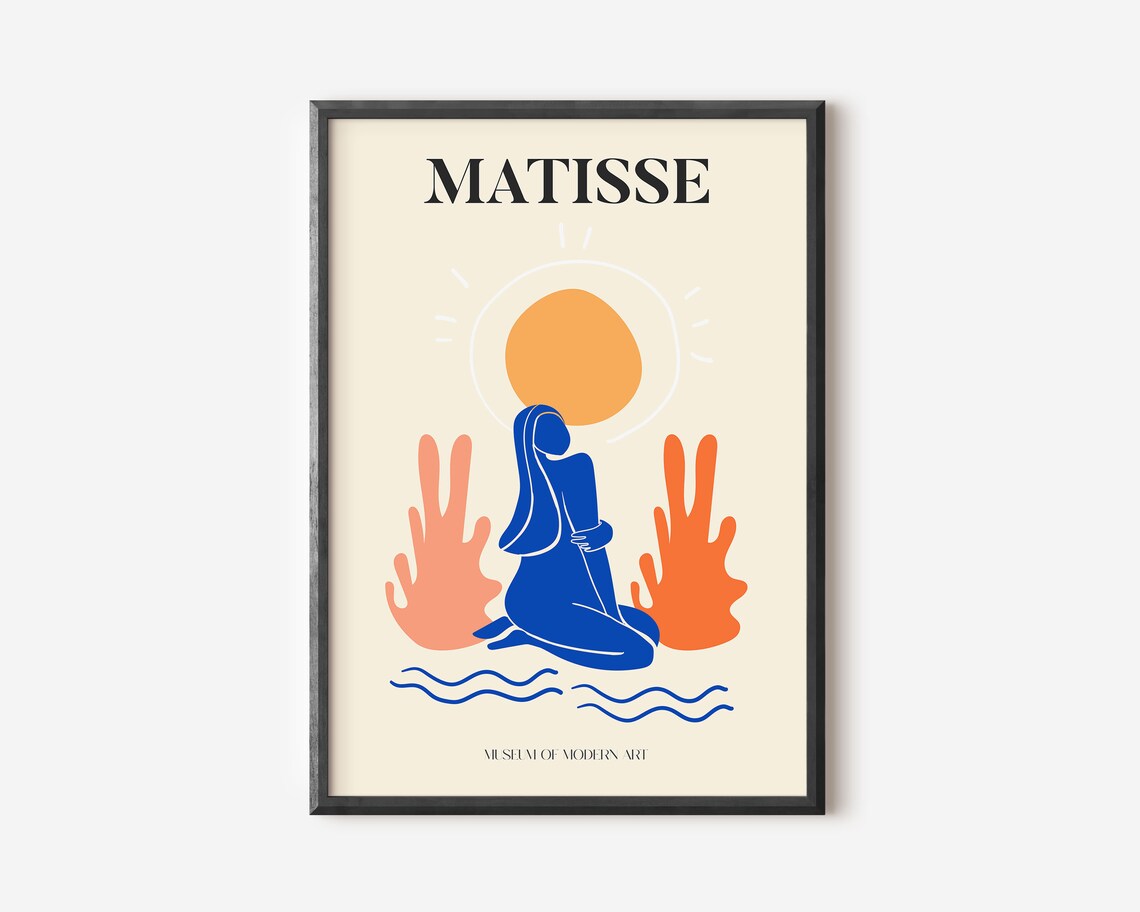 Henri Matisse Exhibition Poster, Boho Floral Garden