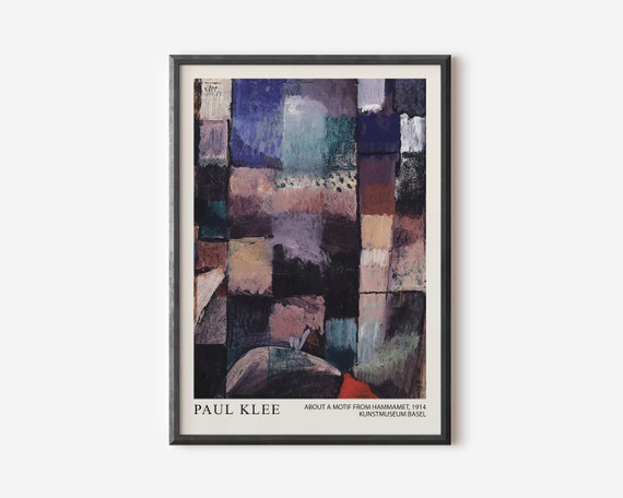 Paul Klee Abstract Wall Art Print Colourful Modern Art Poster Blue Grey Exhibition Print Famous Artist Print Gallery Wall Home Dcor