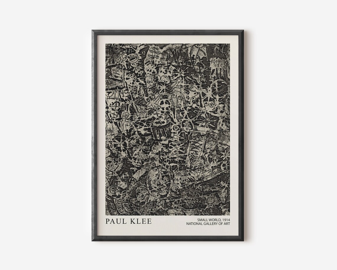 Paul Klee Abstract Modern Art Poster, Exhibition Print