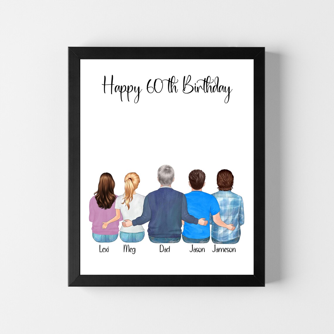 Happy 60th Birthday Gift, Personalized Dad Gift