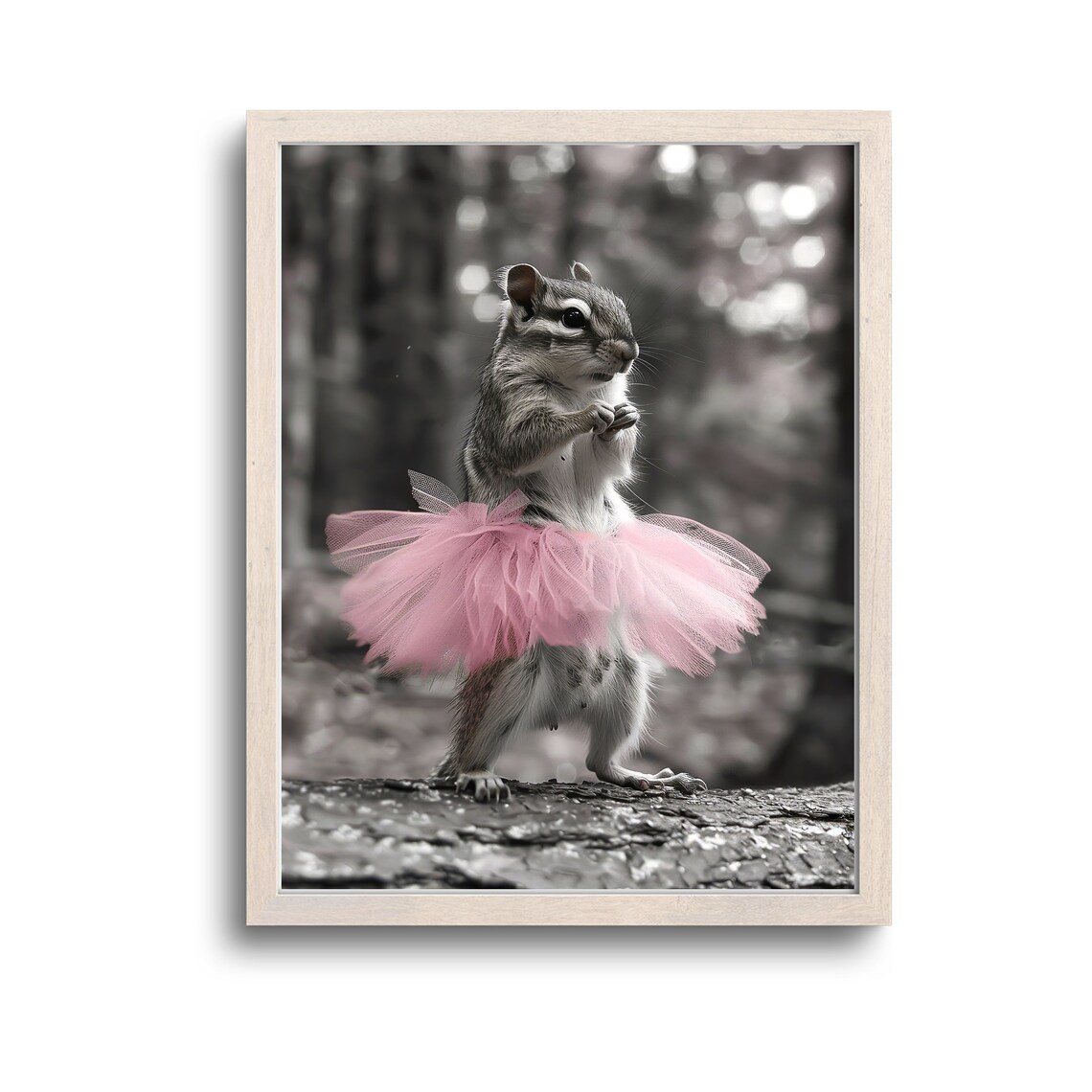 Funny Chipmunk Print, Whimsical Animal Wall Art