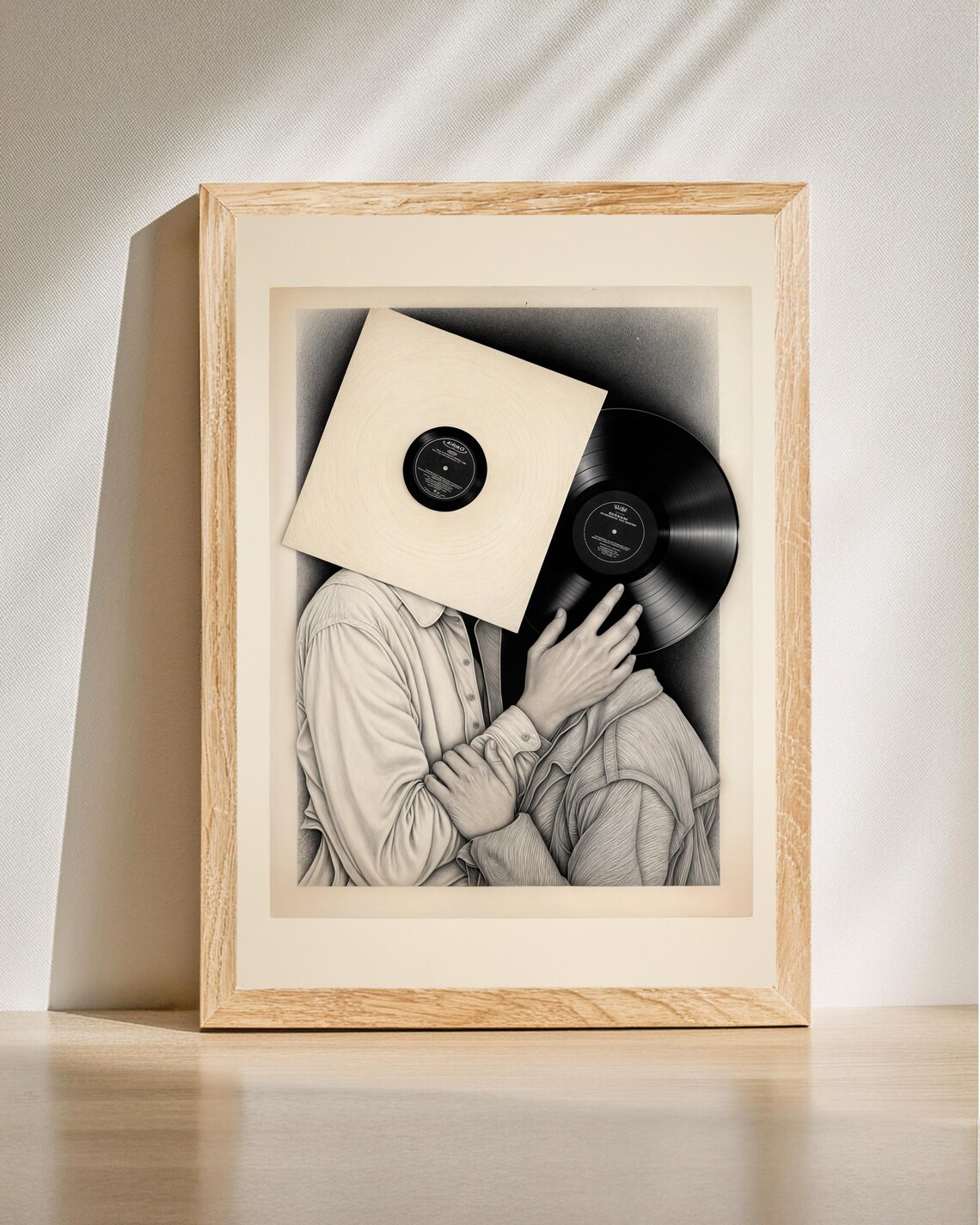 Vinyl Lovers Art Love Poster, Vintage Music Decor