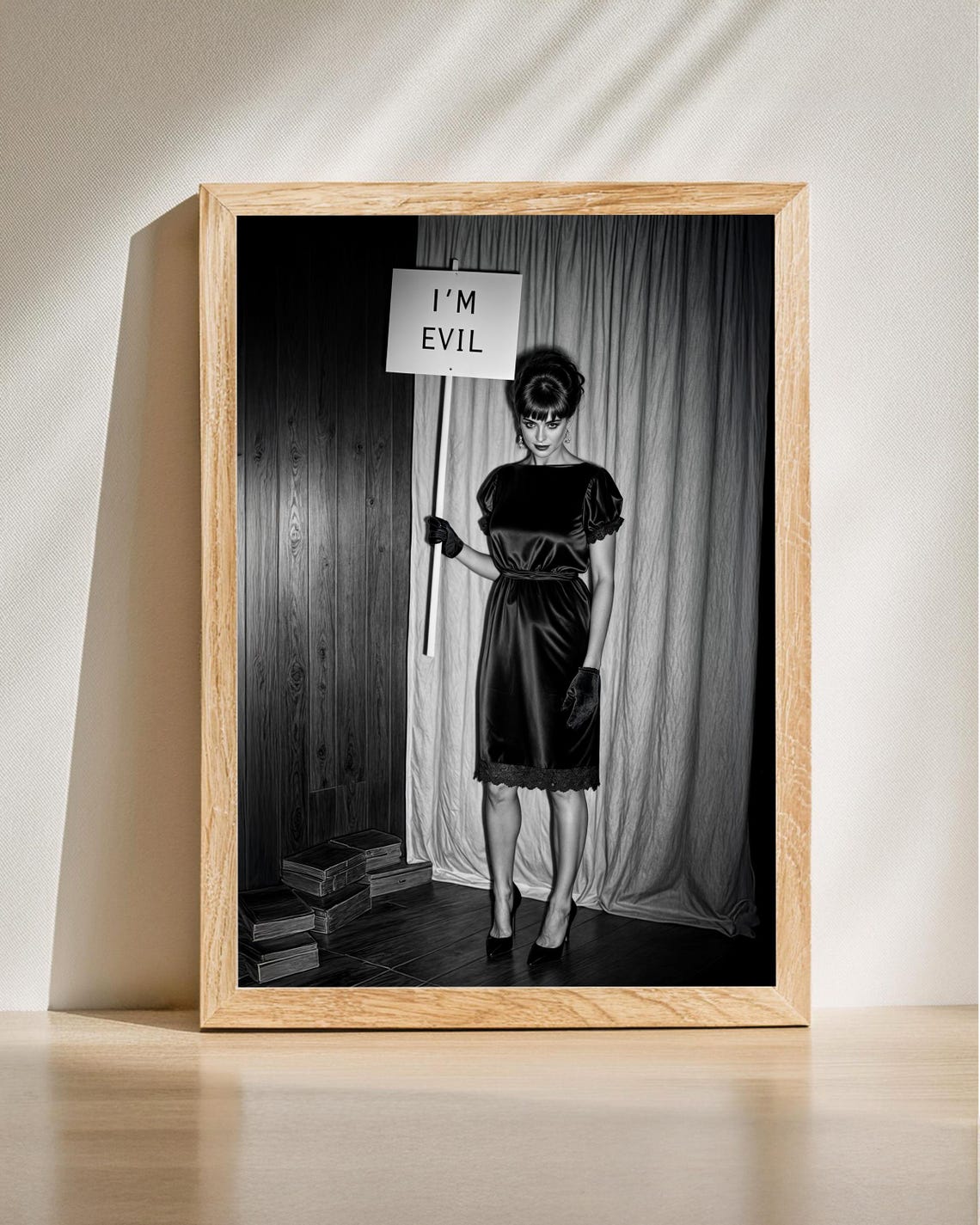 Dark Art Im Evil Print Vintage Gothic Decor Wall Retro Noir