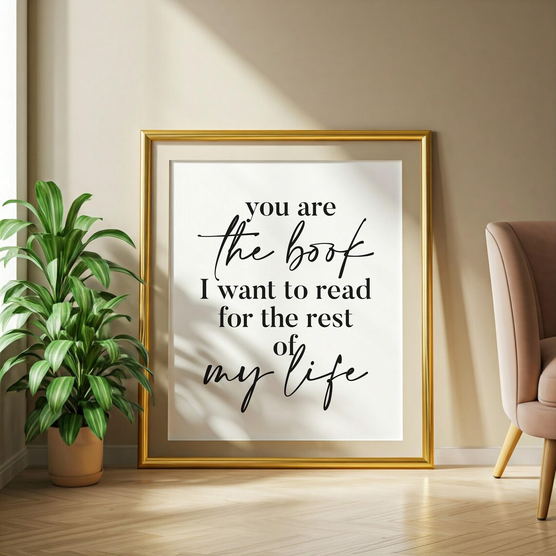 You Are the Book I Want to Read Forever Love Literary Quote Poster - Image 2