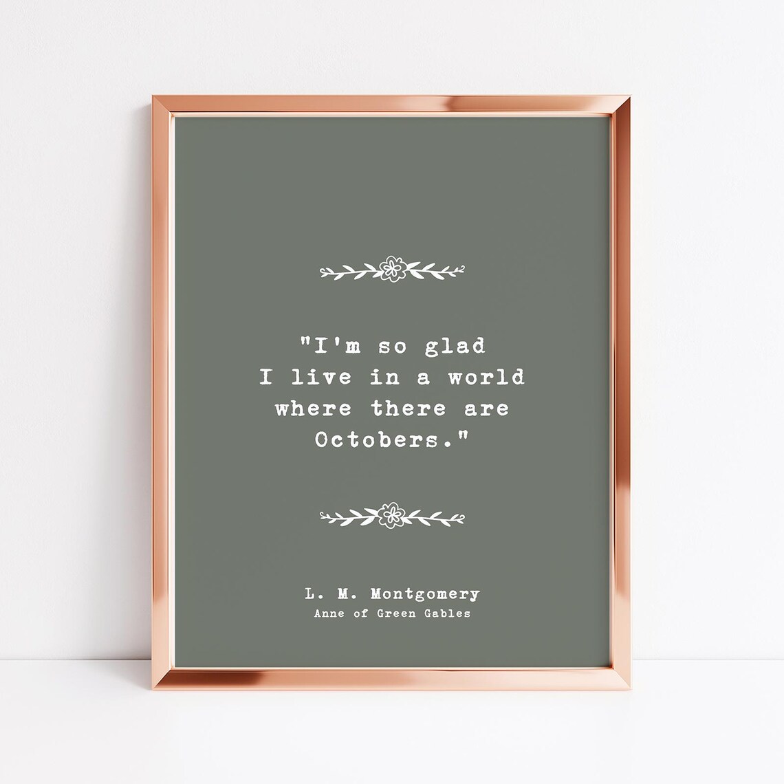Anne Of Green Gables October Quote, Wall Art Print