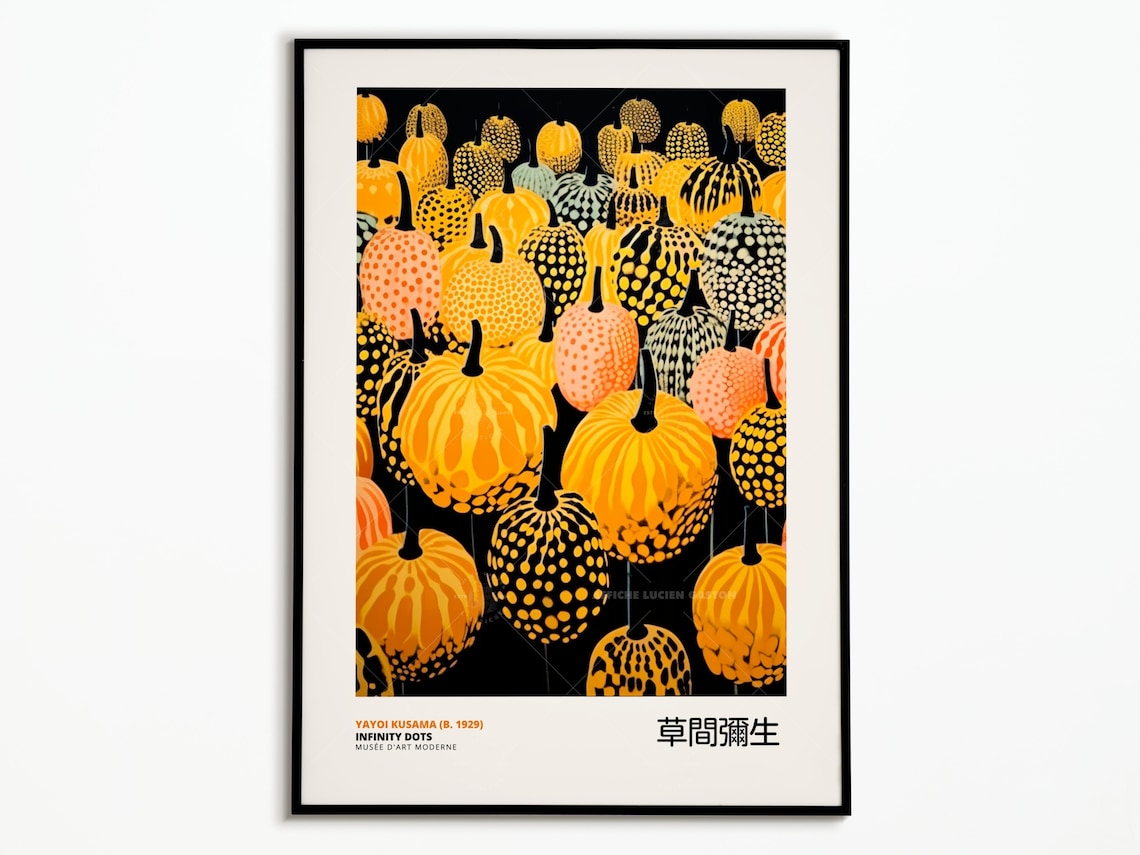 Yayoi Kusama Exhibition Poster, Artist Print