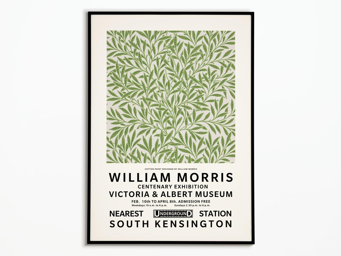 William Morris Vintage Poster, Decorative Art Print