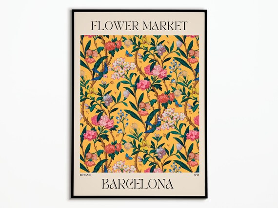 Flower Market Floral Wall Decoration Art Print