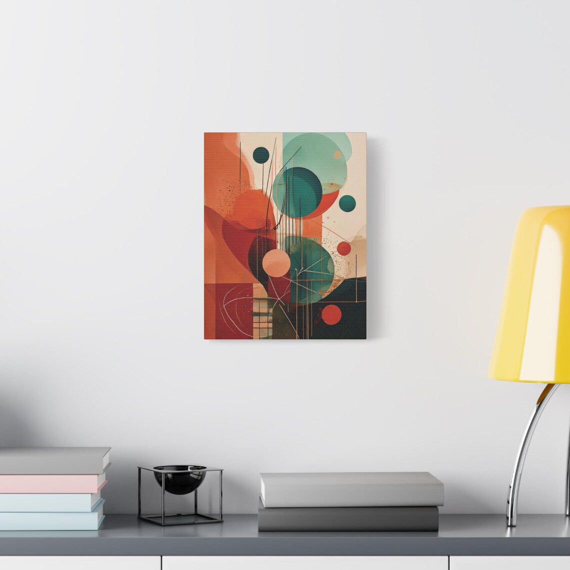 Abstract Terracotta Geometric Design, Minimalist Modern Decor - Image 2
