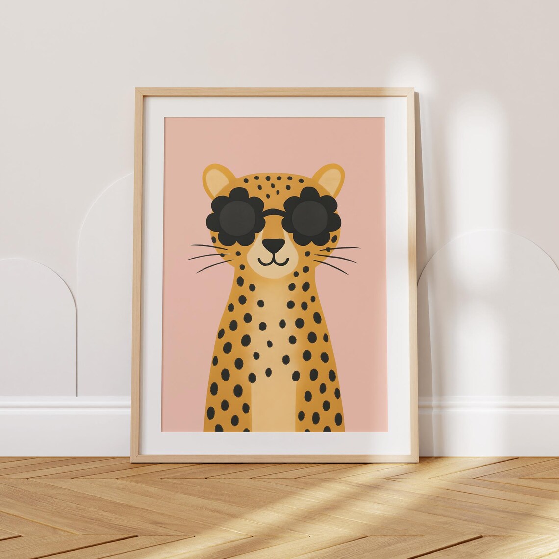 Cool Cheetah Nursery Poster, Minimalist Decor