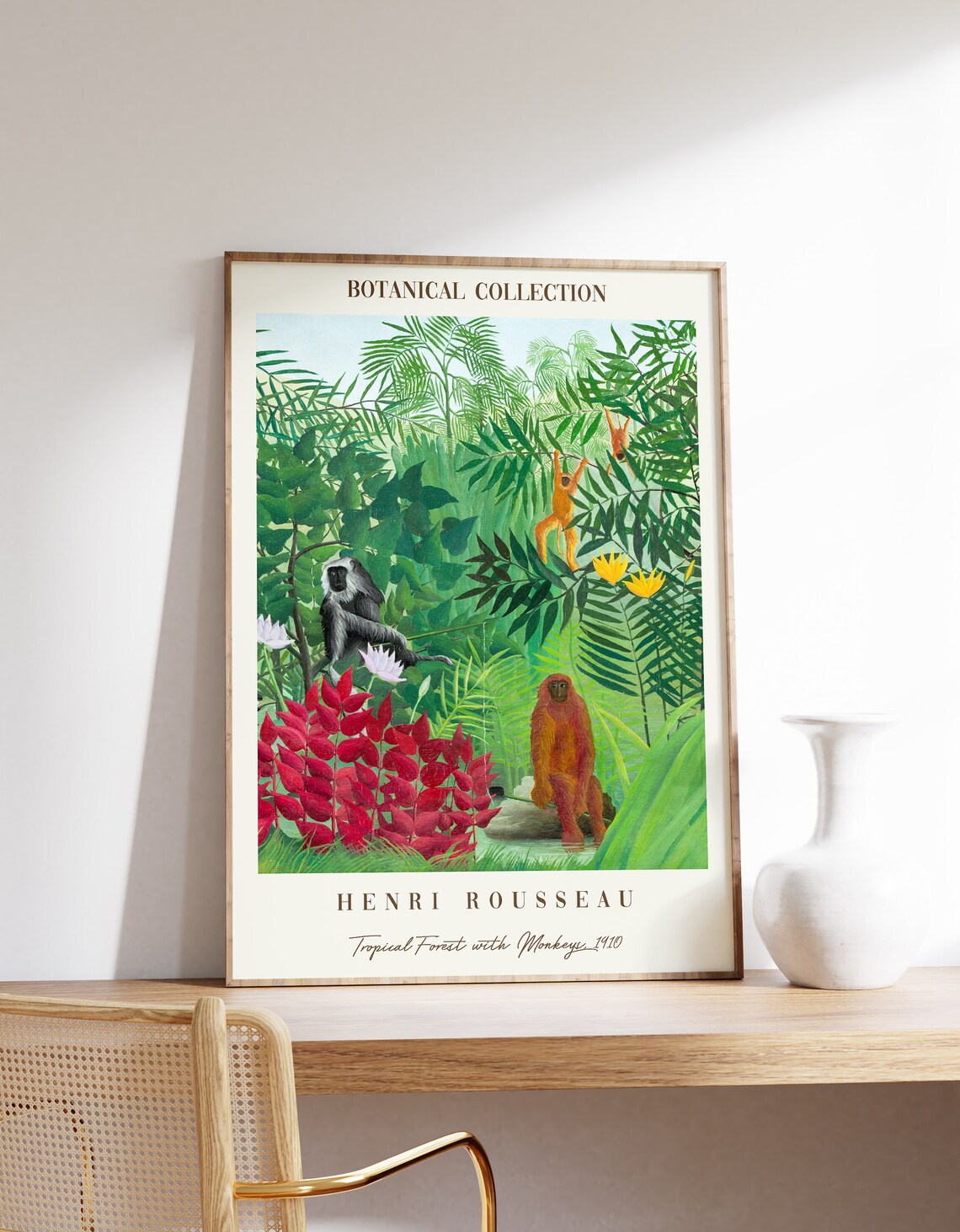 Henri Rousseau Tropical Forest With Monkeys, Poster