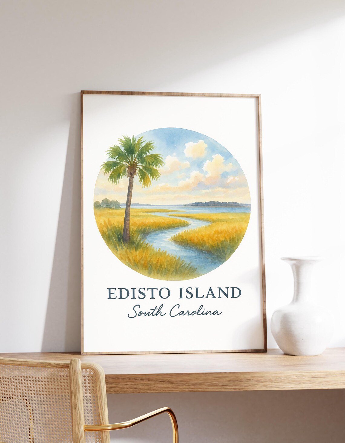 Edisto Island Poster, South Carolina Lowcountry Landscape