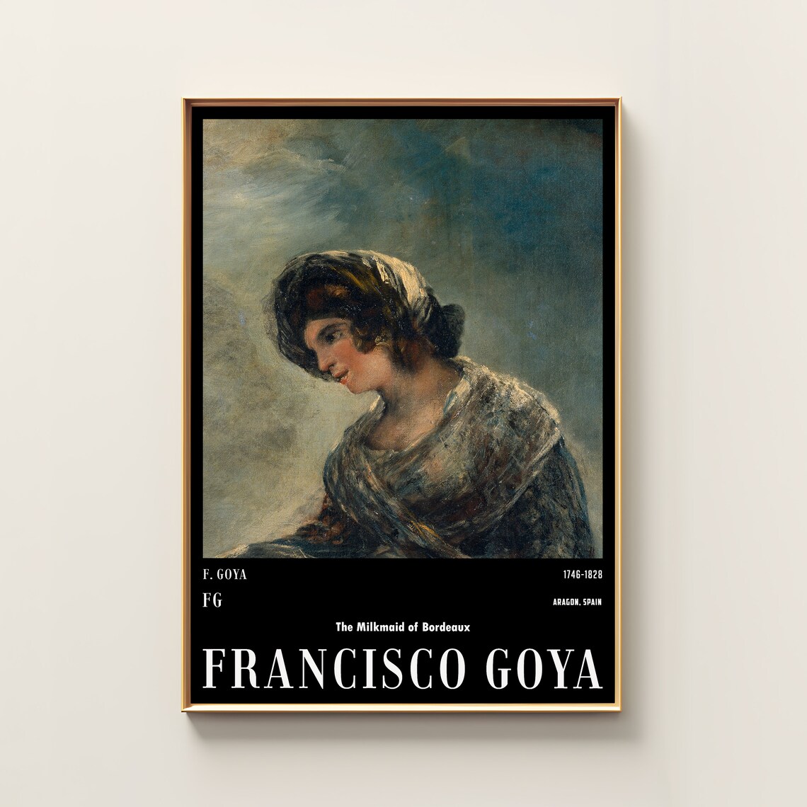 Francisco Goya The Milkmaid of Bordeaux Late Masterpiece Art Poster