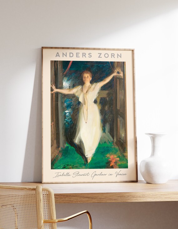 Anders Zorn Isabella Stewart Gardner Venice Portrait Museum Exhibition Poster