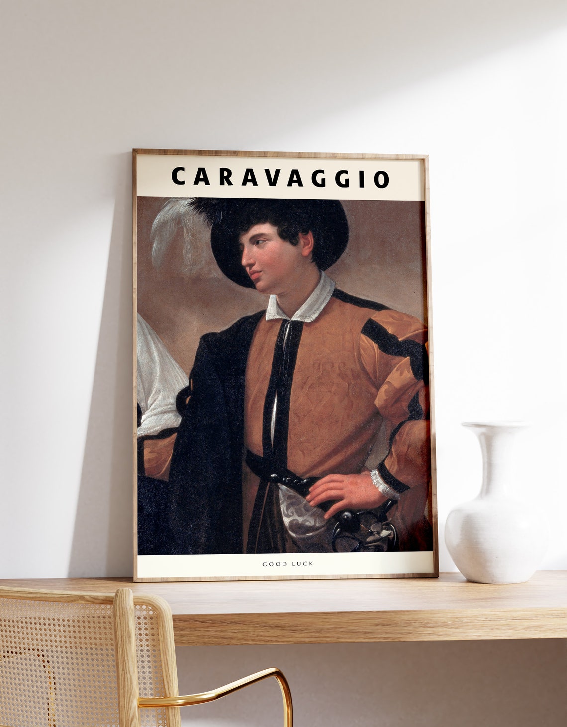 Caravaggio The Fortune Teller 1594 Classic Baroque Portrait Poster
