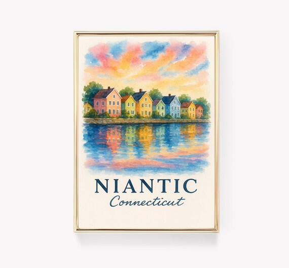 Niantic Connecticut Vintage Travel Poster