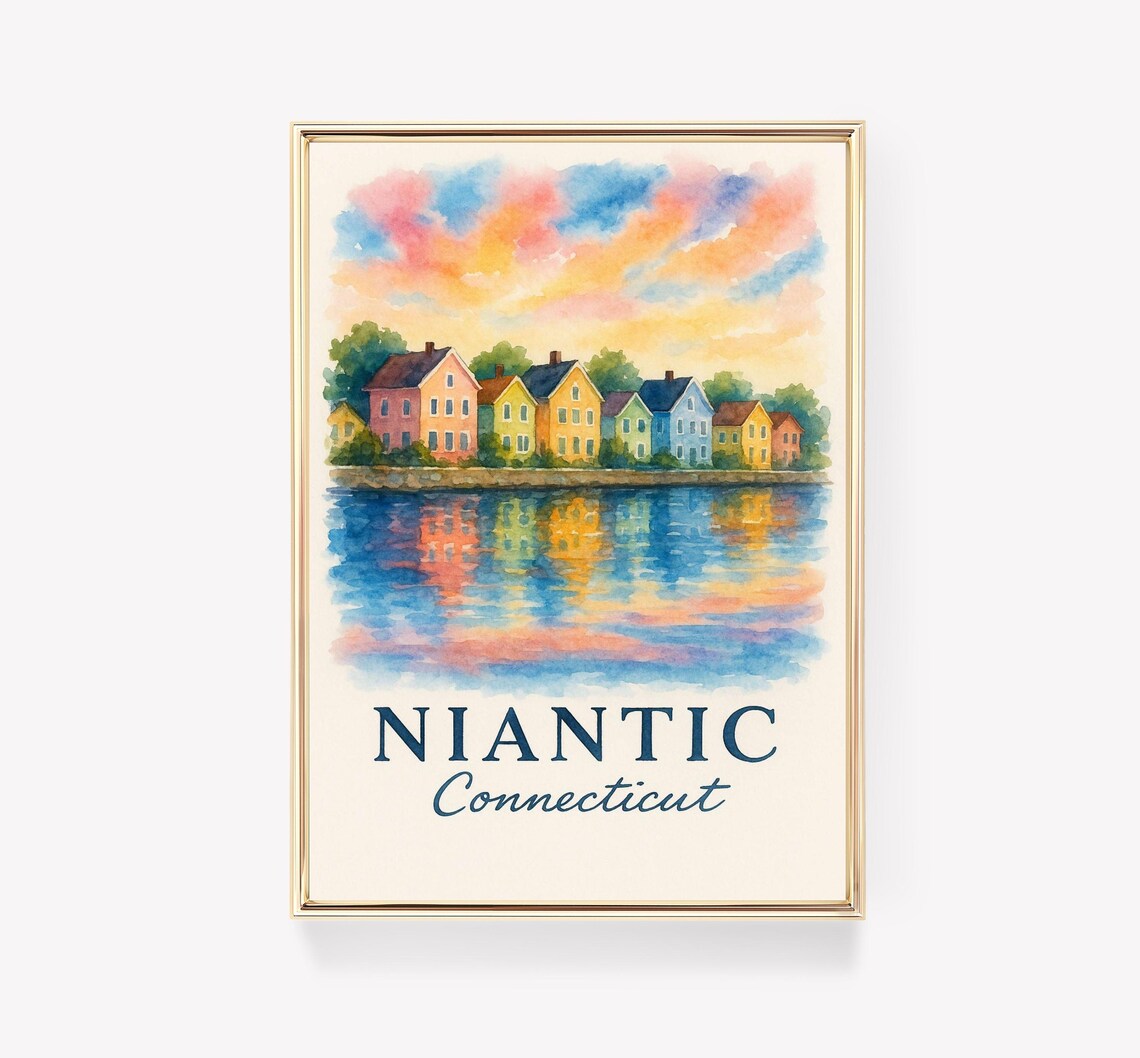 Niantic Connecticut Vintage Travel Poster