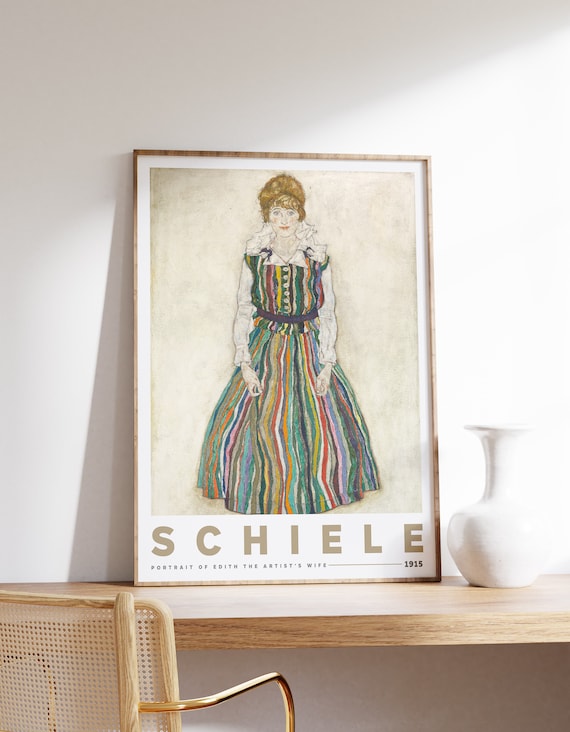 Egon Schiele Portrait Of Edith, Art Print