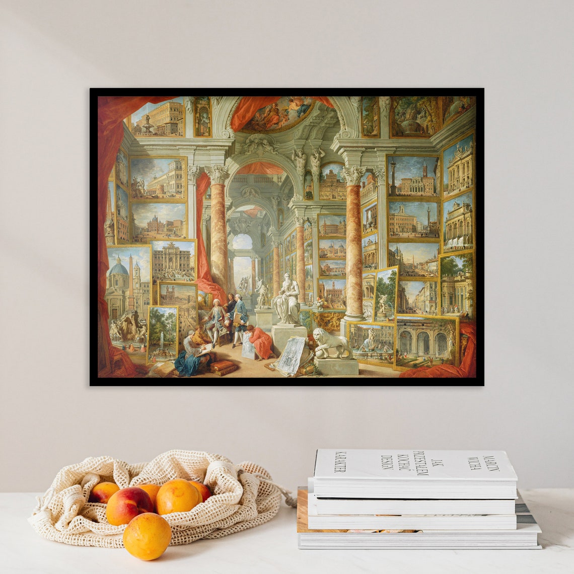 Giovanni Paolo Panini Modern Rome 1757 Vintage Classical Art Poster