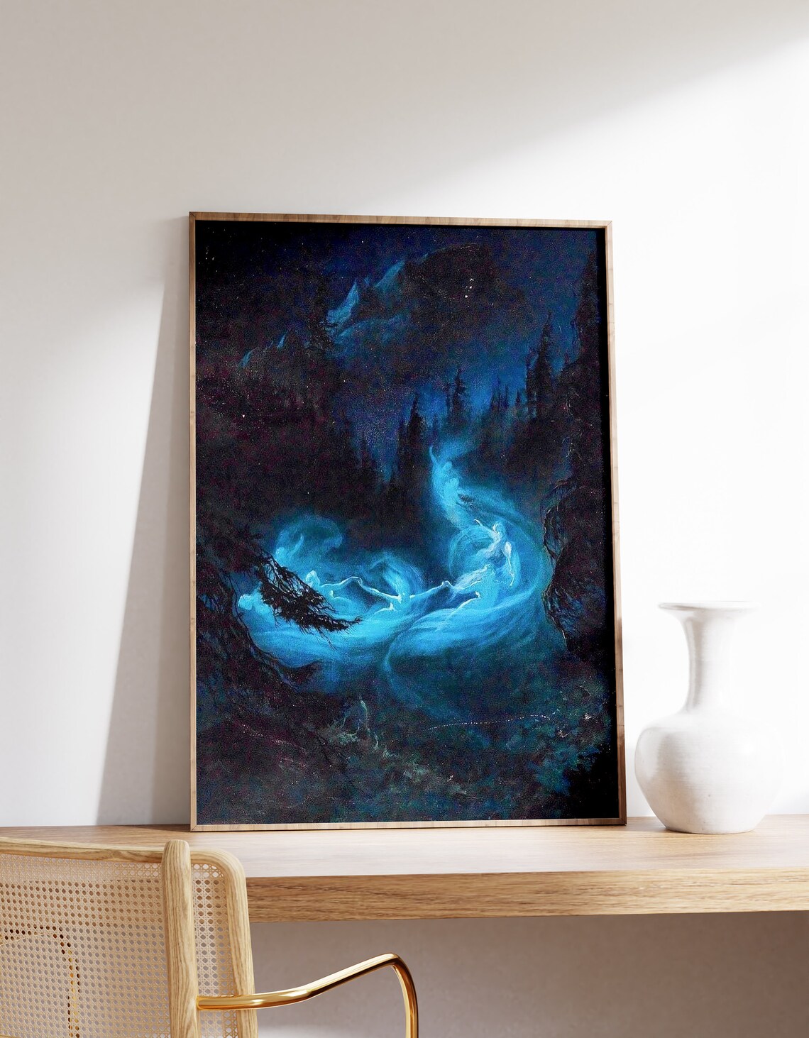Karl Wilhelm Diefenbach Fairy Dance 1895 Moonlit Forest Poster