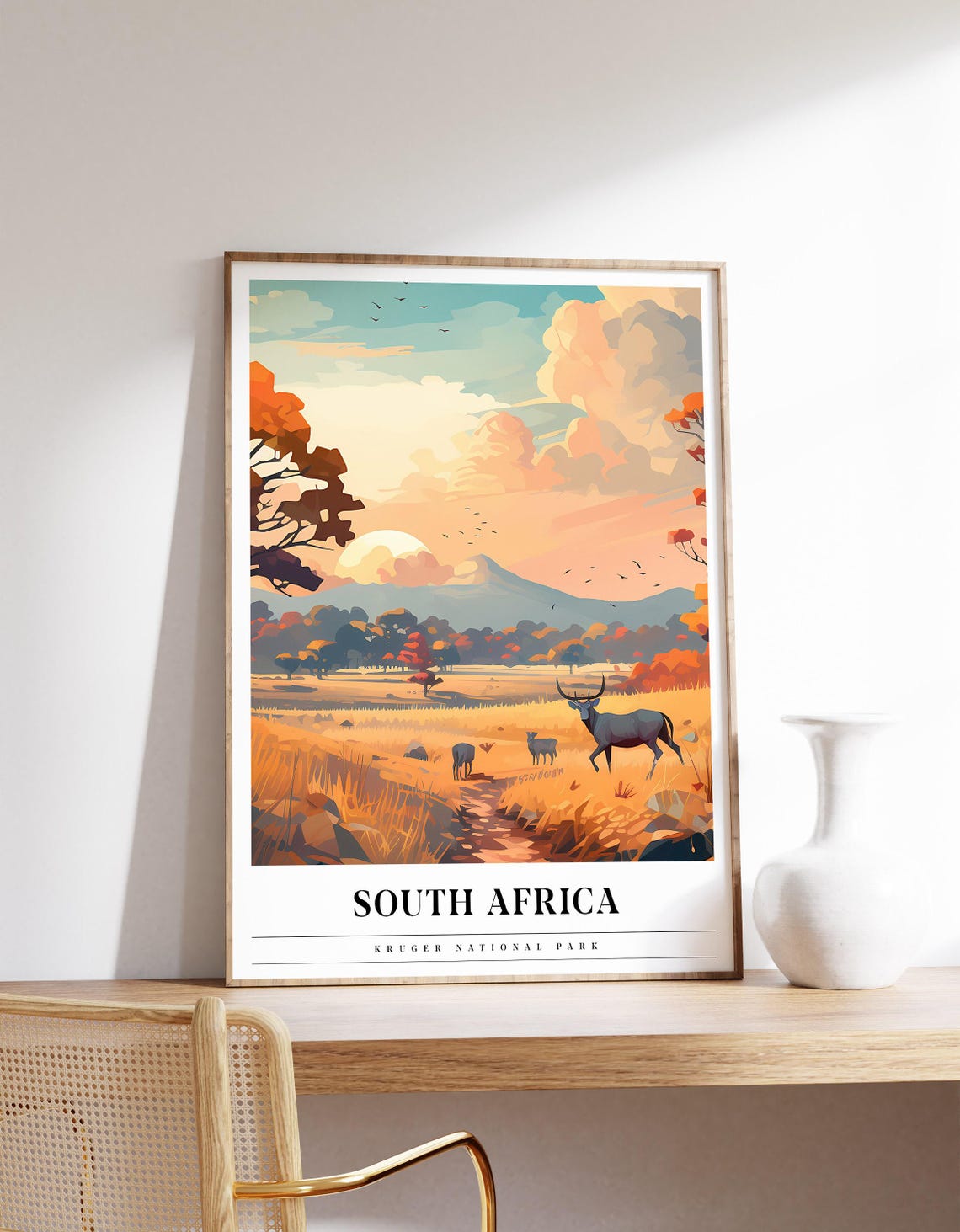 Kruger National Park South Africa Sunset Savanna Safari Poster