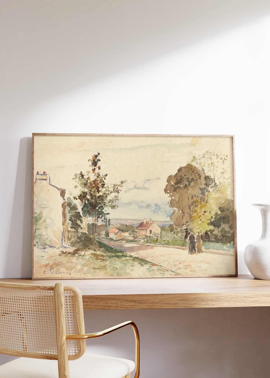 Camille Pissarro Road From Versailles To Louveciennes Art Print