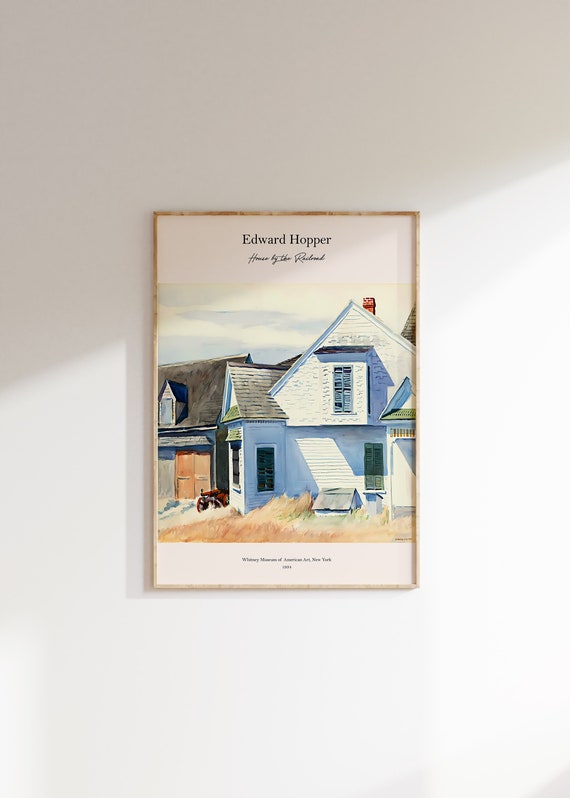 Edward Hopper House On Pamet River Farmhouse Decor Poster Mid Century Modern Art Nouveau Home Minimal