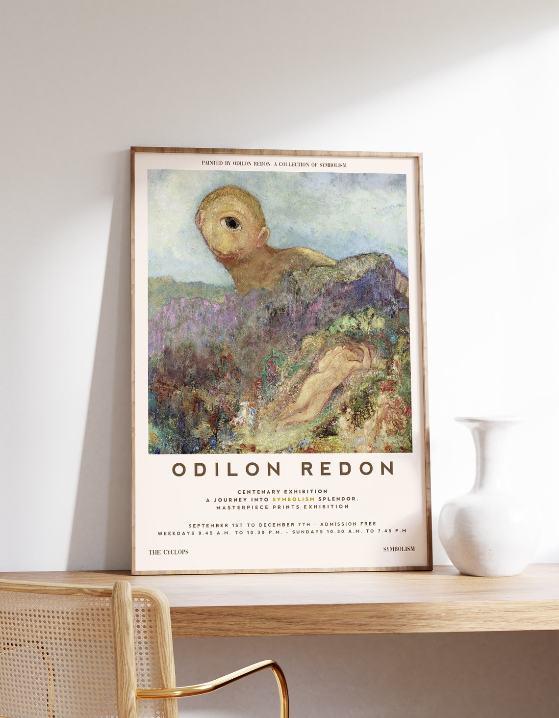 Odilon Redon The Cyclops Symbolism Centenary Exhibition Museum Poster