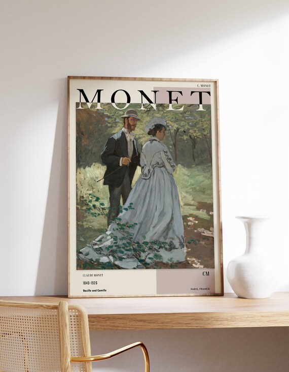 Claude Monet Bazille And Camille Impressionist Exhibition Gallery Art Poster