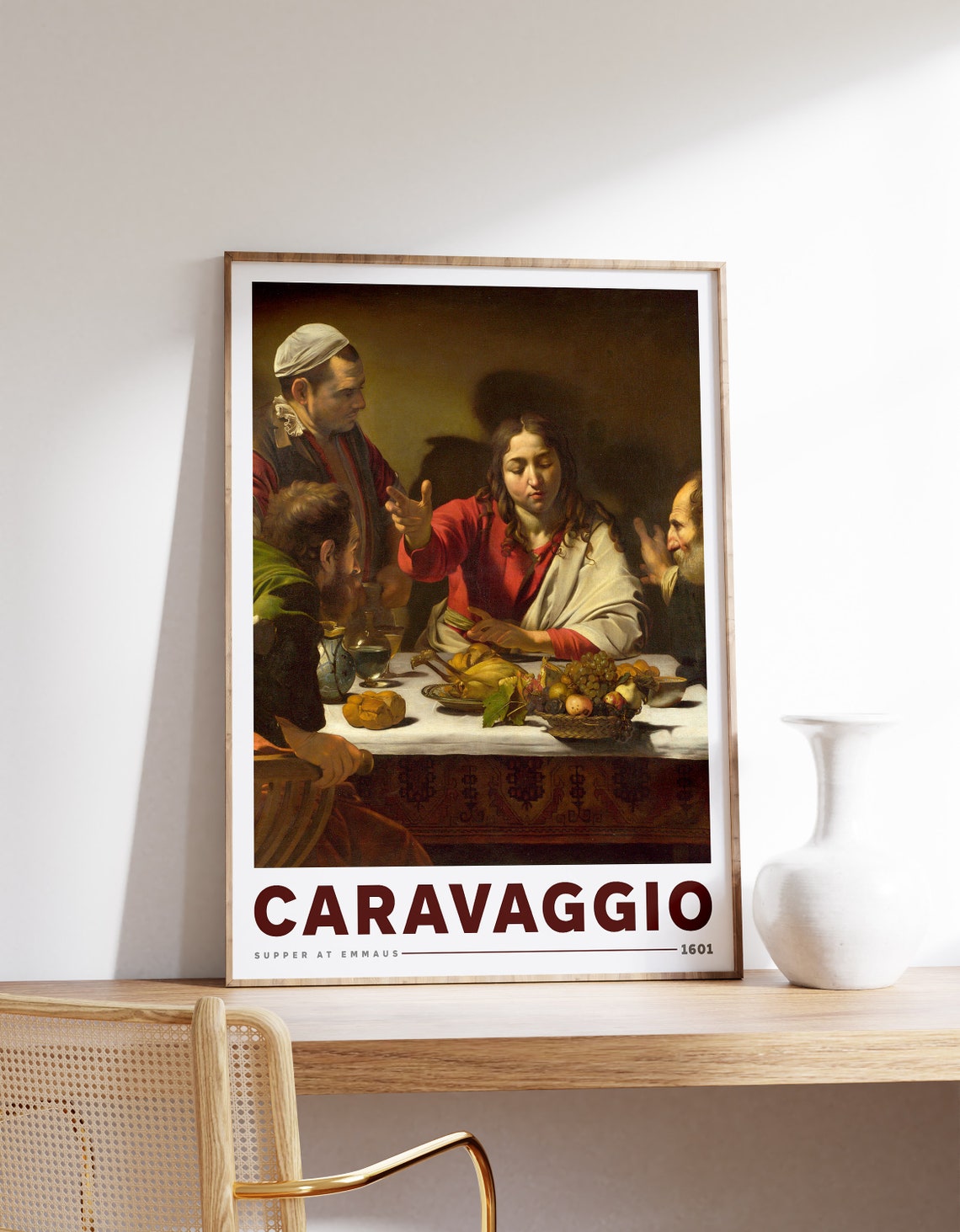 Caravaggio Supper At Emmaus 1601 Baroque Exhibition Art Poster