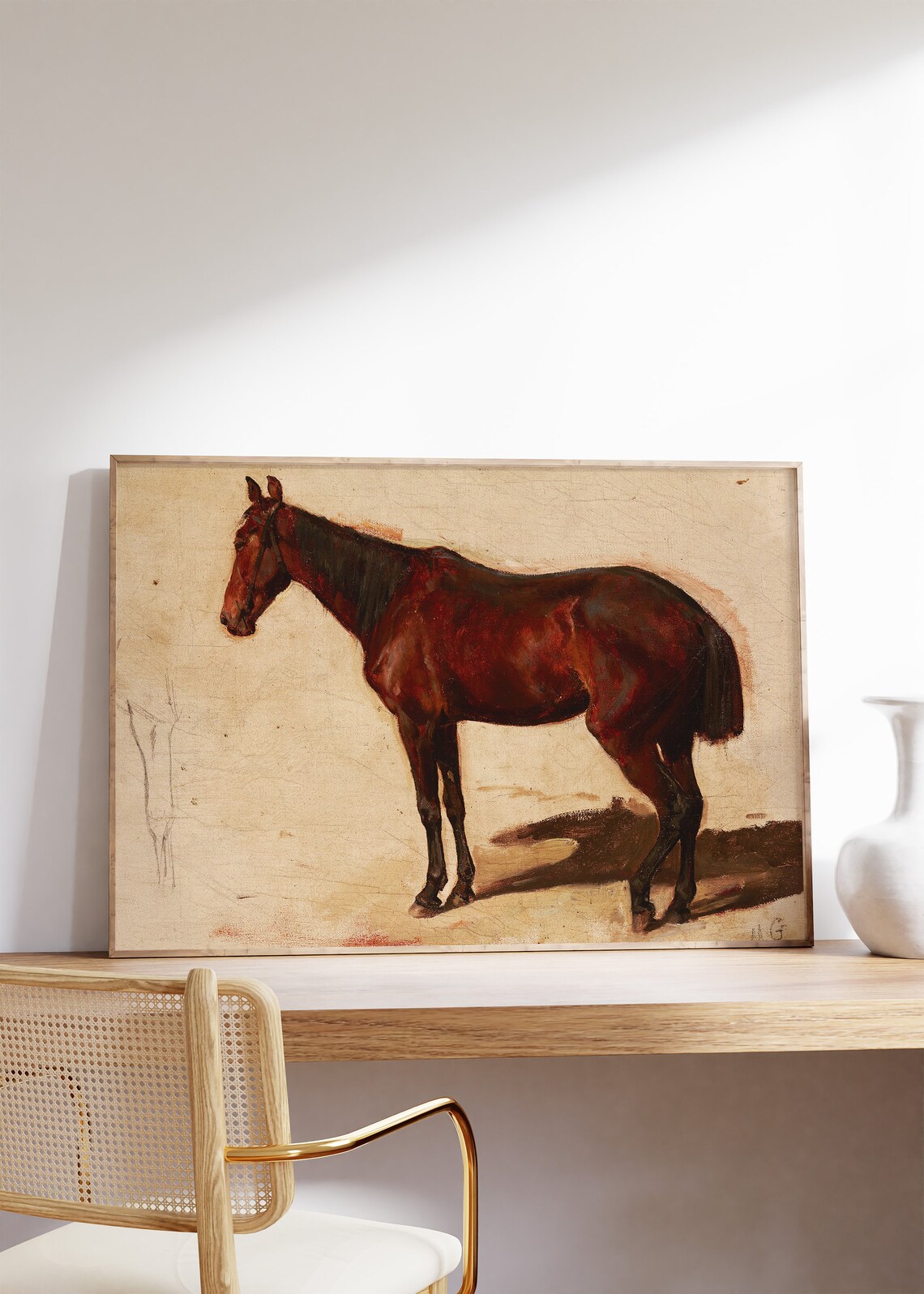 Maksymilian Gierymski Study Of A Horse, Art Print