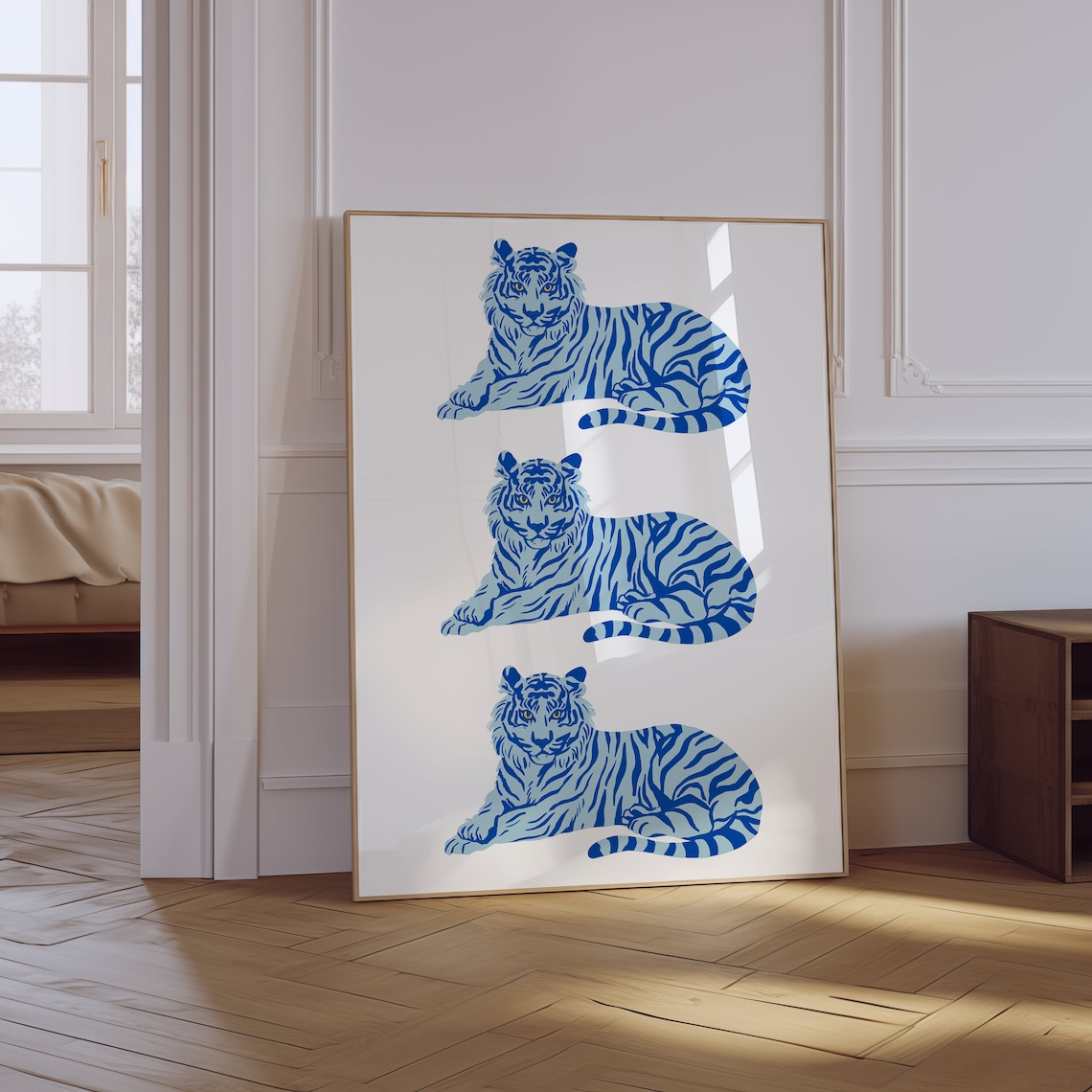 Tiger Prints, Trendy Retro Animal Art Print