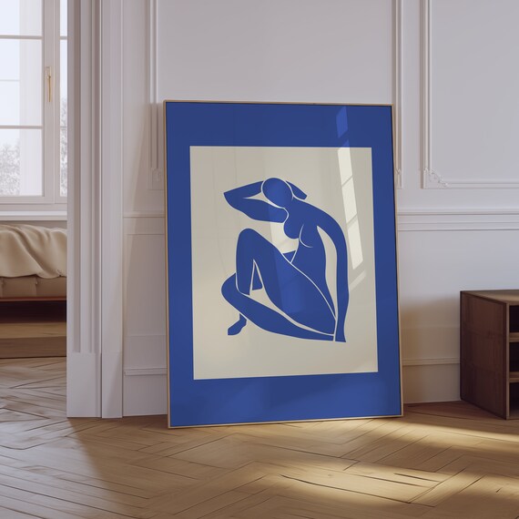 Henri Matisse Nu Blue Reclining Nude Cut Out Abstract Art Poster
