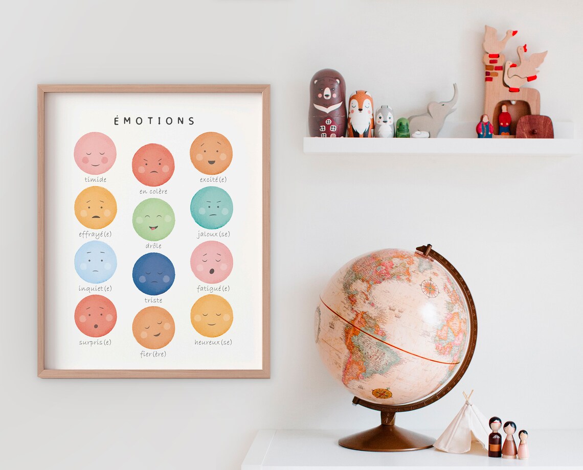 French Classroom Shapes Poster, Educational Playroom Art - Image 3