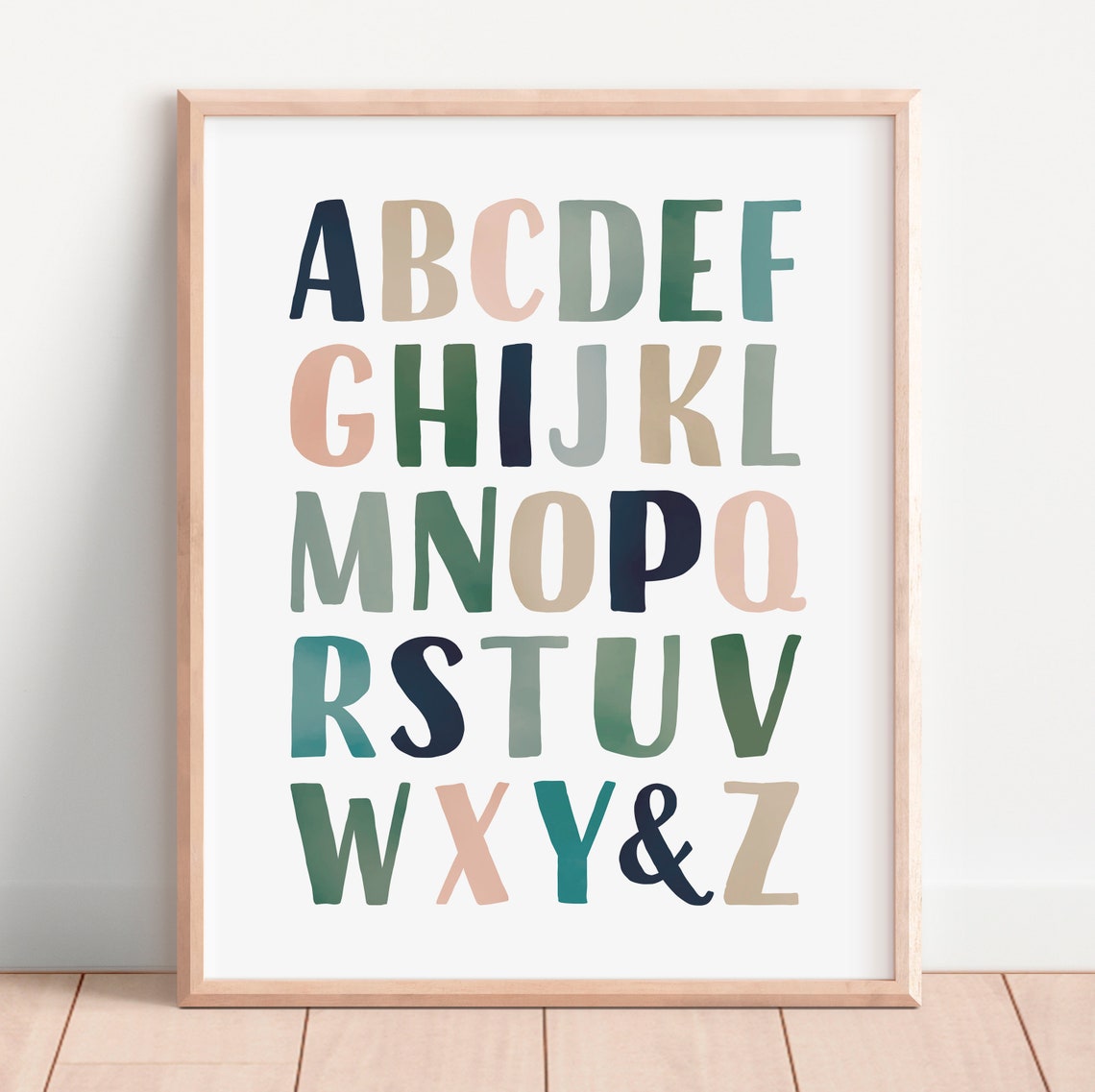 Colorful Alphabet A to Z Playful Nursery Classroom Learning Poster