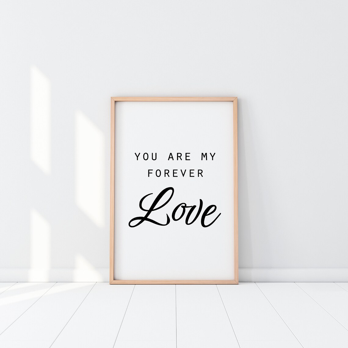 Sweet You Are My Forever Love Romantic Typography Bedroom Poster